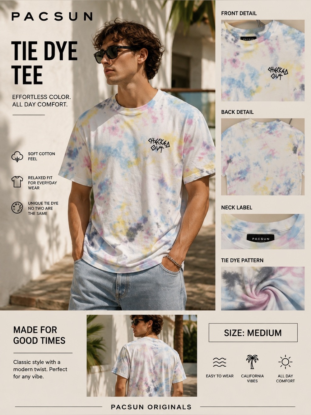 M- PACSUN tie dye worn few times I have others in my closet
